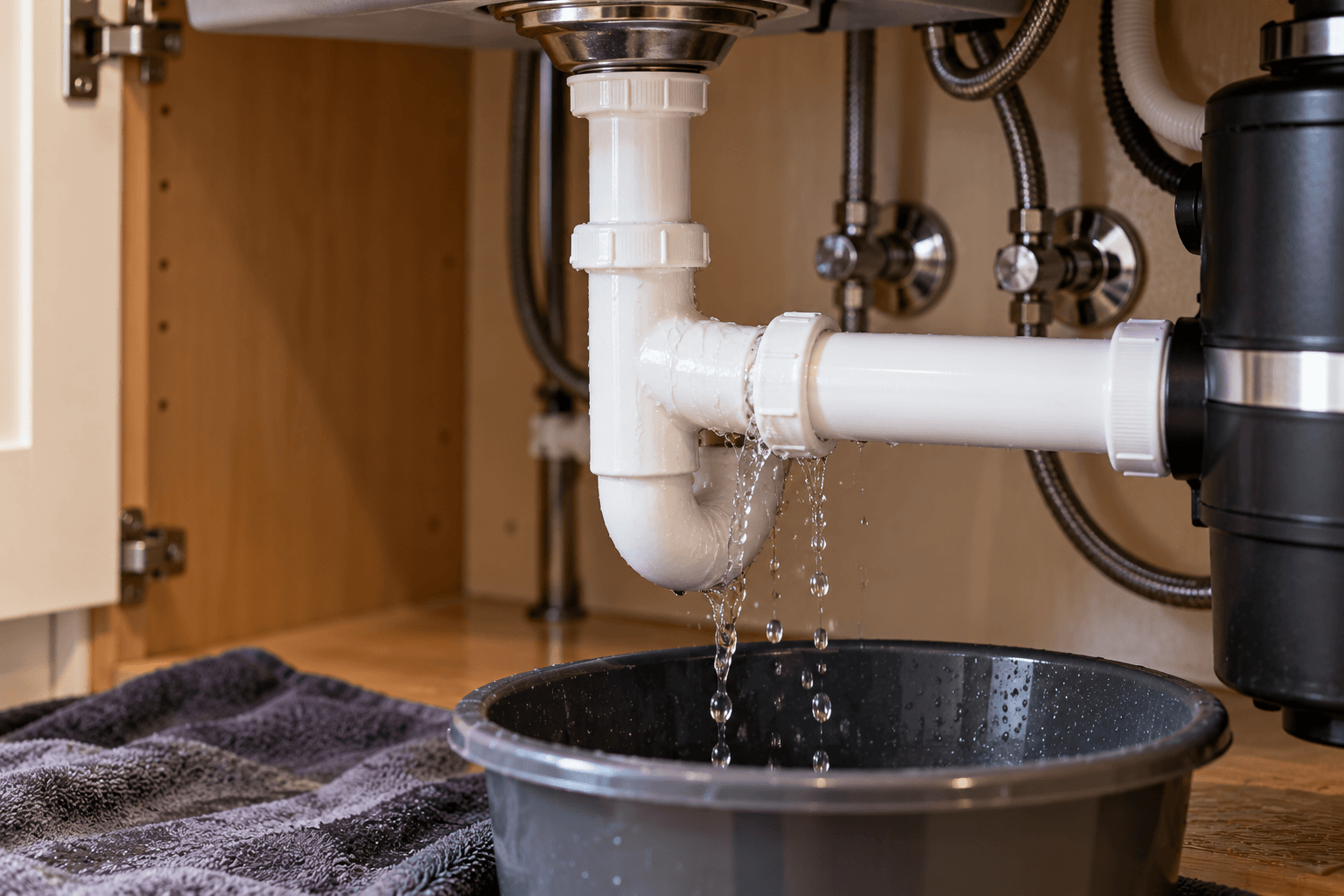 leaky-kitchen-drain-pipe