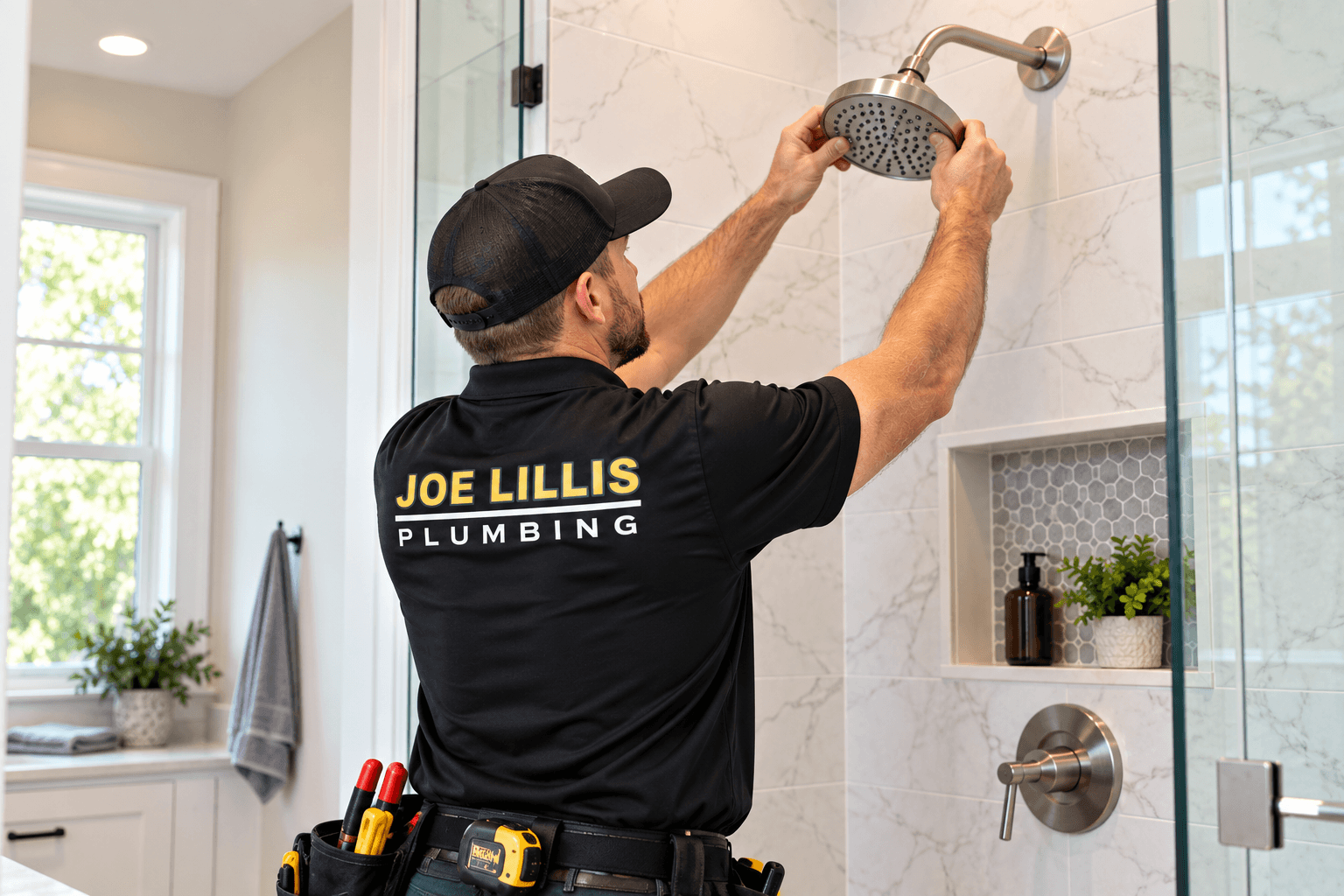 overland-park-plumber-installing-shower-head